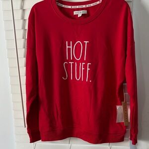 Rae Dunn Red 'Hot Stuff' Sweatshirt